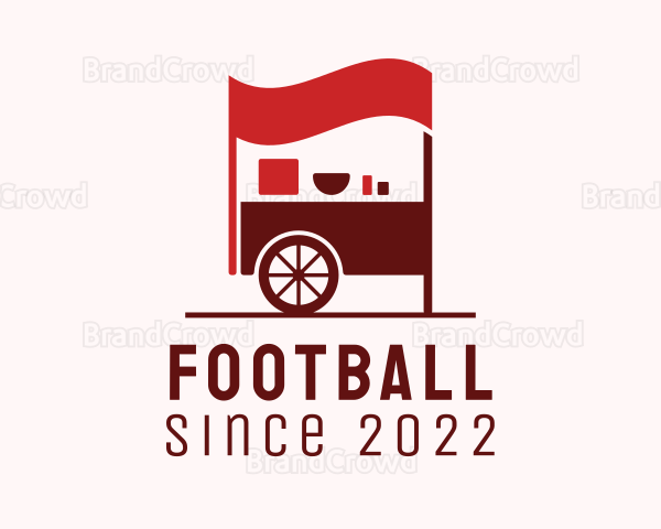 Red Food Cart Logo
