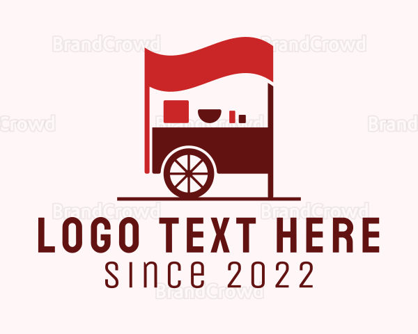 Red Food Cart Logo