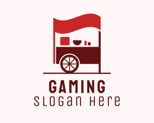 Red Food Cart  Logo