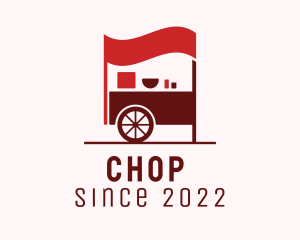 Red Food Cart  logo design