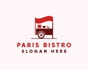 Red Food Cart  logo design