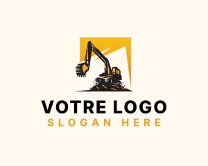 Construction Excavator Machinery  Logo