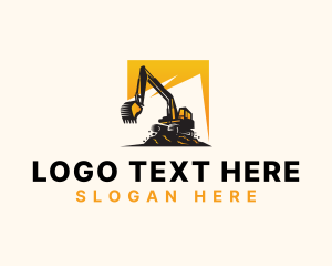 Miner - Construction Excavator Machinery logo design