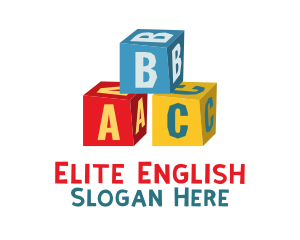 English - Kiddie Alphabet Blocks logo design