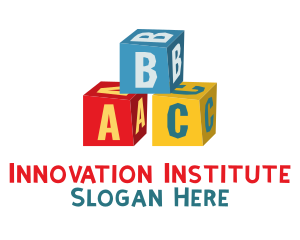 Institute - Kiddie Alphabet Blocks logo design