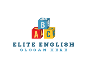 English - Kiddie Alphabet Blocks logo design