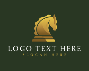 Stallion - Chess Horse Luxury logo design