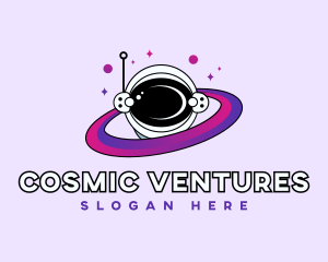 Space - Astronaut Space Ring logo design