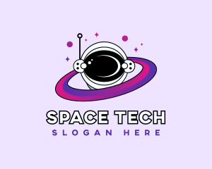 Astronaut Space Ring logo design