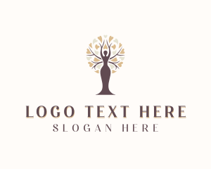 Yoga - Woman Tree Spa logo design