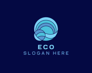 Tsunami Ocean Wave Logo