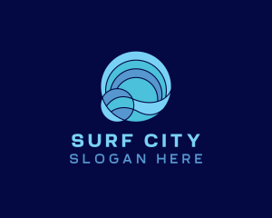 Tsunami Ocean Wave logo design