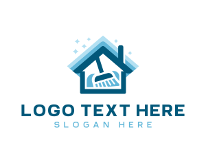 Cleaner - Broom Cleaner Housekeeping logo design