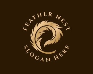 Feather - Elegant Quill Feather logo design