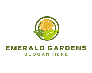 Sun Plant Gardening logo design