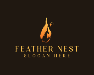 Feather - Feather Fire Restaurant logo design