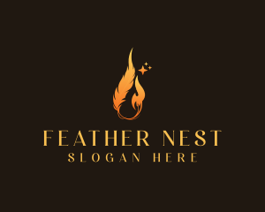 Feather Fire Restaurant logo design