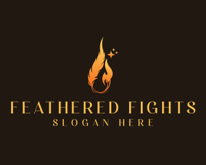 Feather Fire Restaurant logo design