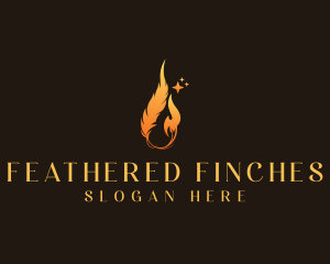 Feather Fire Restaurant logo design