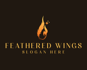 Feather Fire Restaurant logo design