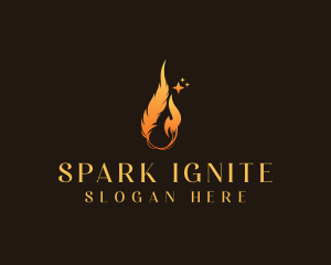 Feather Fire Restaurant logo design