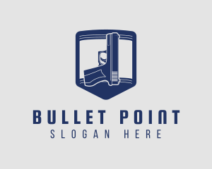 Firearm - Blue Firearm Gun logo design