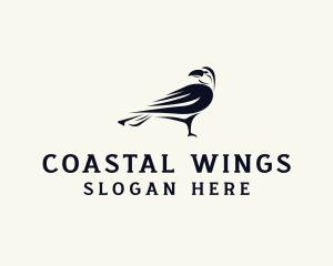 Seagull - Classic Crow Bird logo design