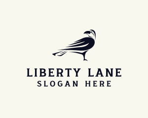 Freedom - Classic Crow Bird logo design