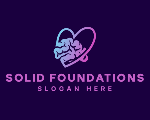 Heart - Heart Psychology Brain logo design