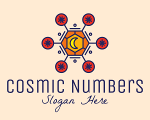 Cosmic Astrology Moon logo design