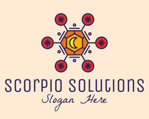 Cosmic Astrology Moon logo design