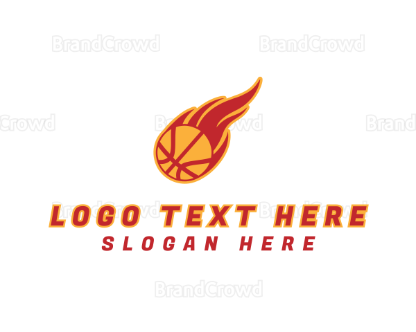 Basketball Team Fire Logo