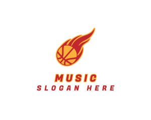 Game - Basketball Team Fire logo design