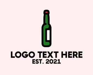 Alcohol - Wine Drink Bottle logo design