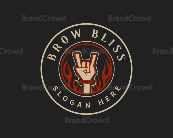 Iowa Rock and Roll Hand Gesture Logo