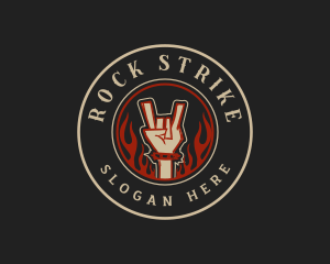 Iowa Rock and Roll Hand Gesture logo design