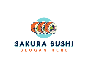 California Roll Sushi logo design