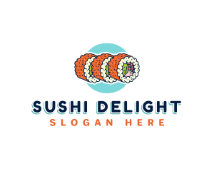 California Roll Sushi logo design