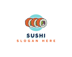 California Roll Sushi logo design