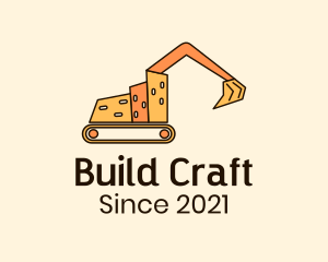 City Building Excavator logo design