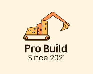 City Building Excavator logo design