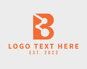 Web Hosting - Digital Letter B logo design