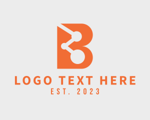 Connectivity - Digital Letter B logo design