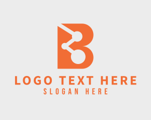 Digital Letter B Logo