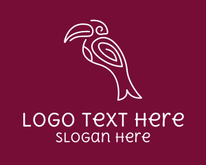 Wildlife Center - Abstract Fancy Toucan logo design