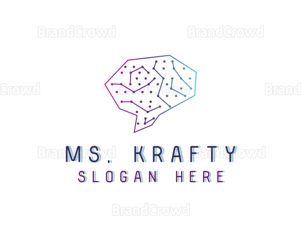 Brain Tech Circuit Logo