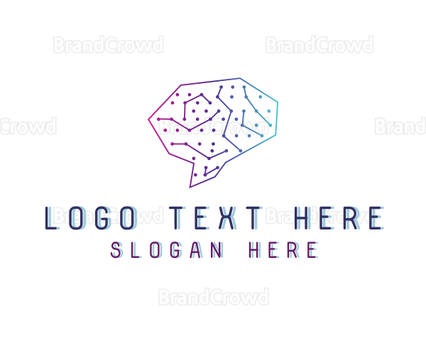 Brain Tech Circuit Logo
