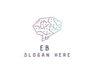 It Expert - Brain Tech Circuit logo design