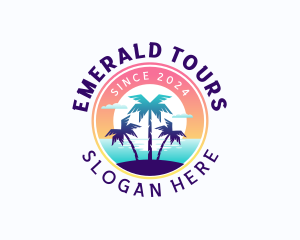 Travel Island Vacation logo design