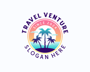 Travel Island Vacation logo design